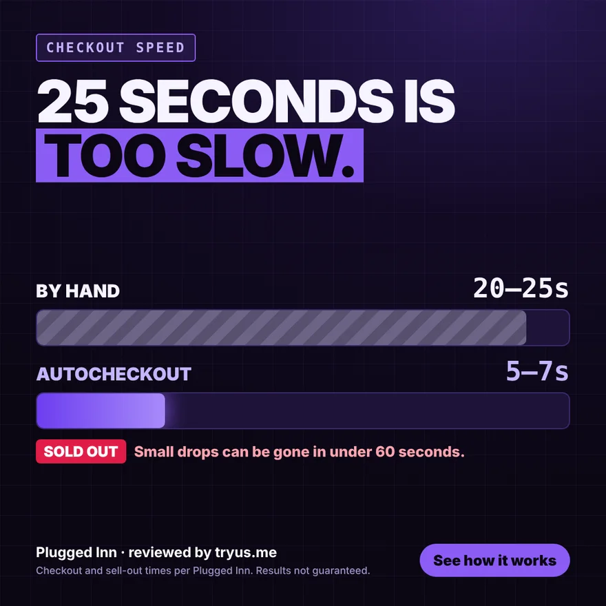 Two bars: checkout by hand 20 to 25 seconds, autocheckout 5 to 7 seconds