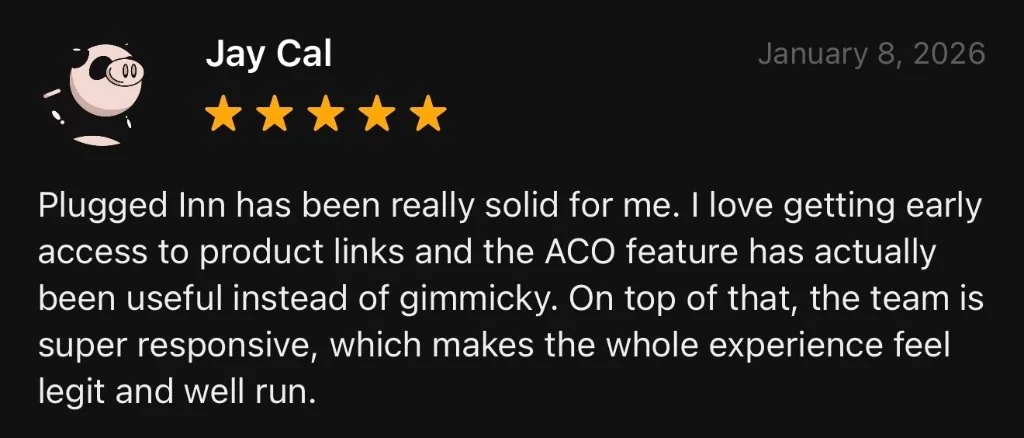 Jay Cal, 5 stars, 8 Jan 2026: I love getting early access to product links and the ACO feature has actually been useful instead of gimmicky.
